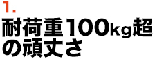 耐荷重100kg超の頑丈なハンガーラック