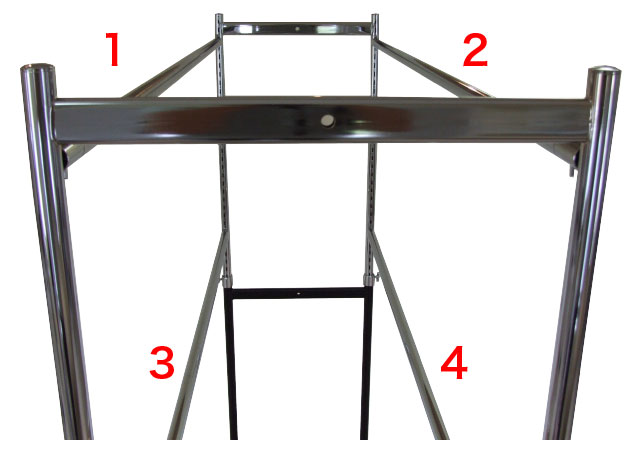 業務用 幅150cm 高さ最大230cm 耐荷重150kg タフグランZハンガー大 